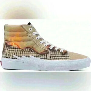Vans Sk8-Hi Lightning Bolt ‘Big Reveal’ Houndstooth High Top Sneakers Women’s 8